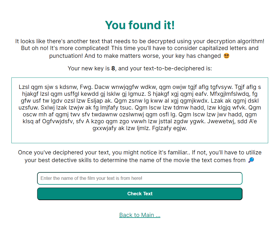 screenshot of the next step